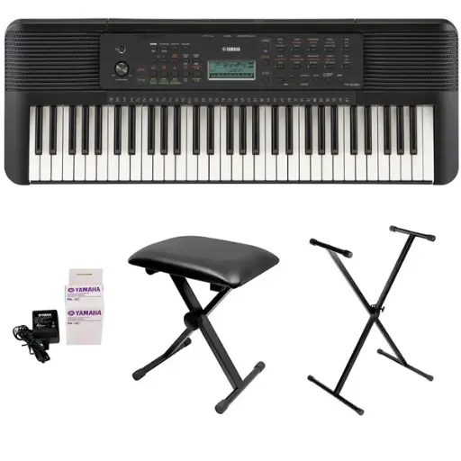 Teclado Organeta Yamaha Psr-e283 + Adaptador + Base + Silla
