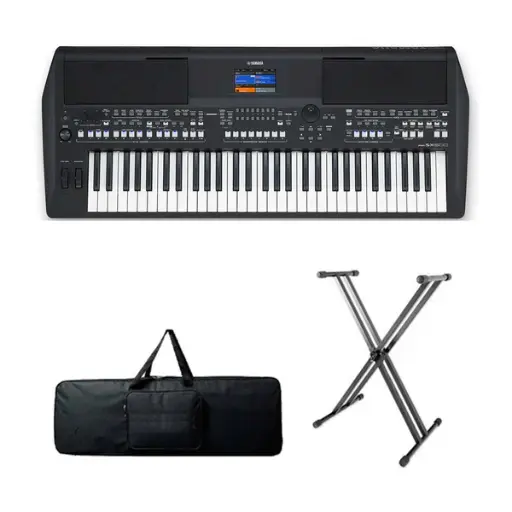 Teclado Yamaha Psr-sx600 Adaptador + Base Doble + Estuche
