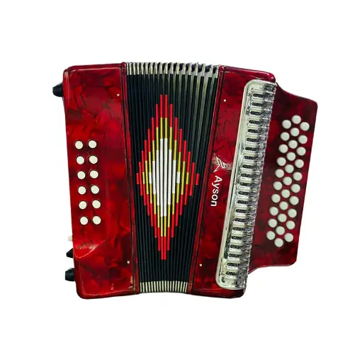 Acordeón 2 Coronas - 31 Botones - Tonalidad Gcf + Estuche
