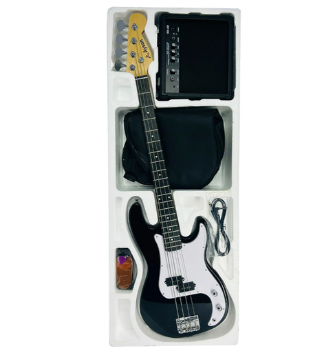 Kit Bajo Eléctrico 4 Cuerdas + Amplificador + Estuche
