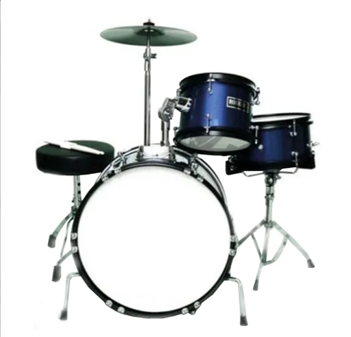 Bateria Acustica Junior Niño 3 Piezas Platillos Silla
