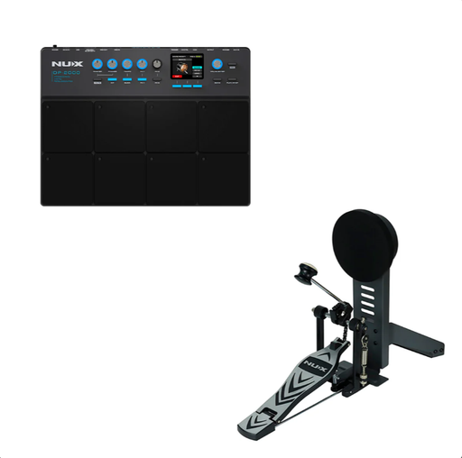 Percusion Drum Pad De Batería Dp-2000 + Bombo De Batería Nux
