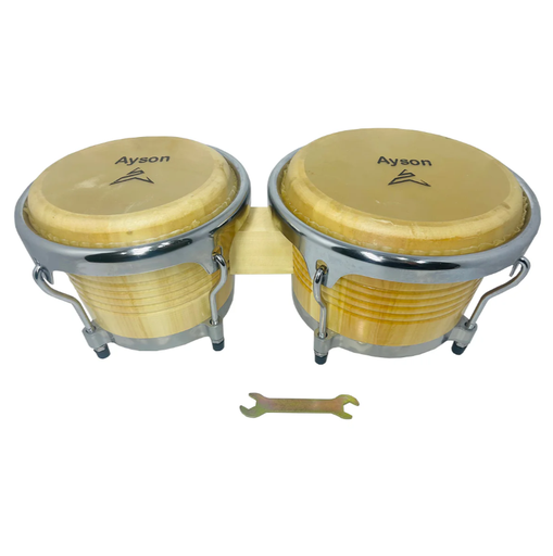 Bongos En Madera De 7.5 Y 8.5 Color Natural

