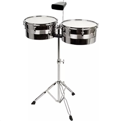 Timbal Latino 13 -14 Con Base Campana Y Baquetas
