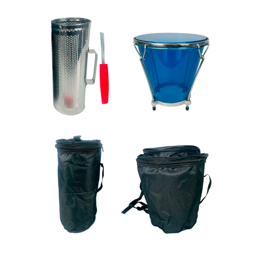 Caja Vallenata Acrilica y Guiro #8 Vallenatero + Estuche
